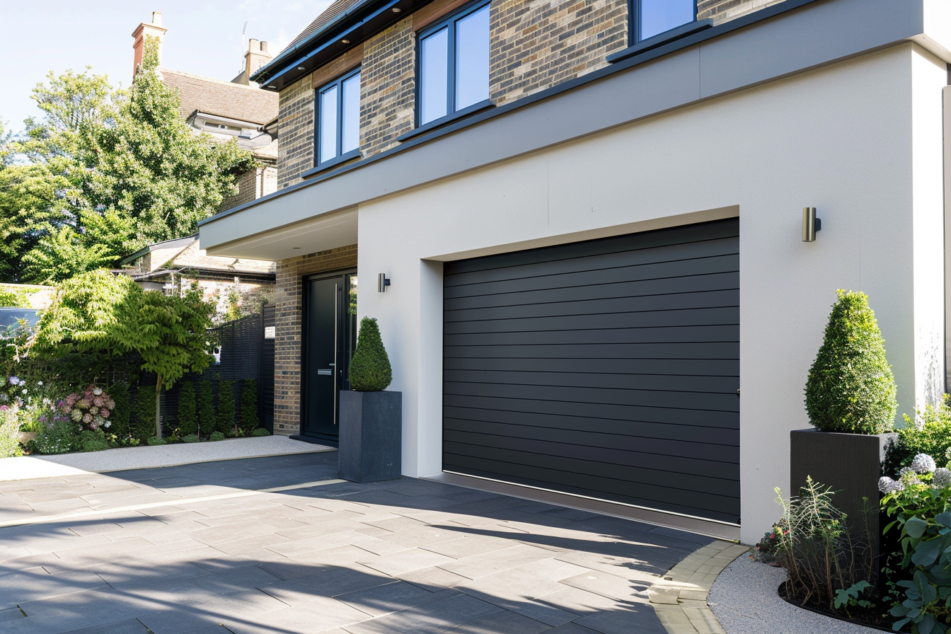 Garage door restoration and spraying