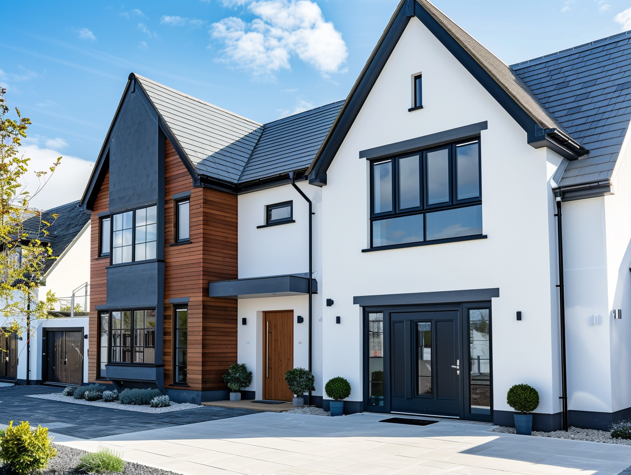Modern new build home exterior restoration